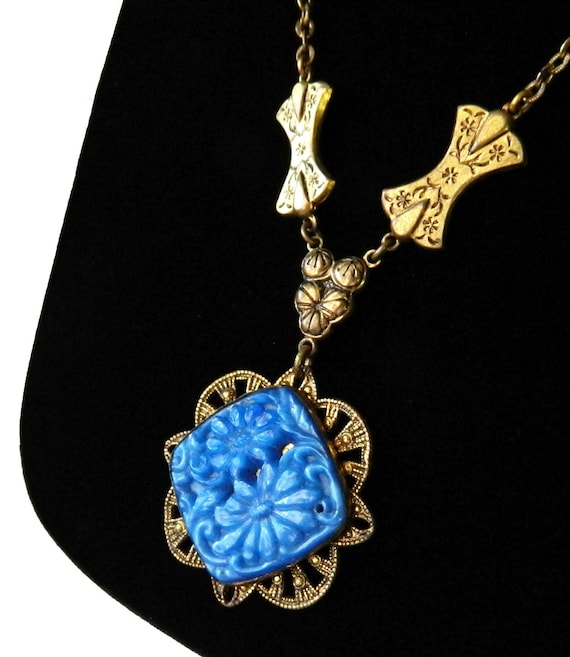 Vintage 1930s Art Deco Pendant Necklace