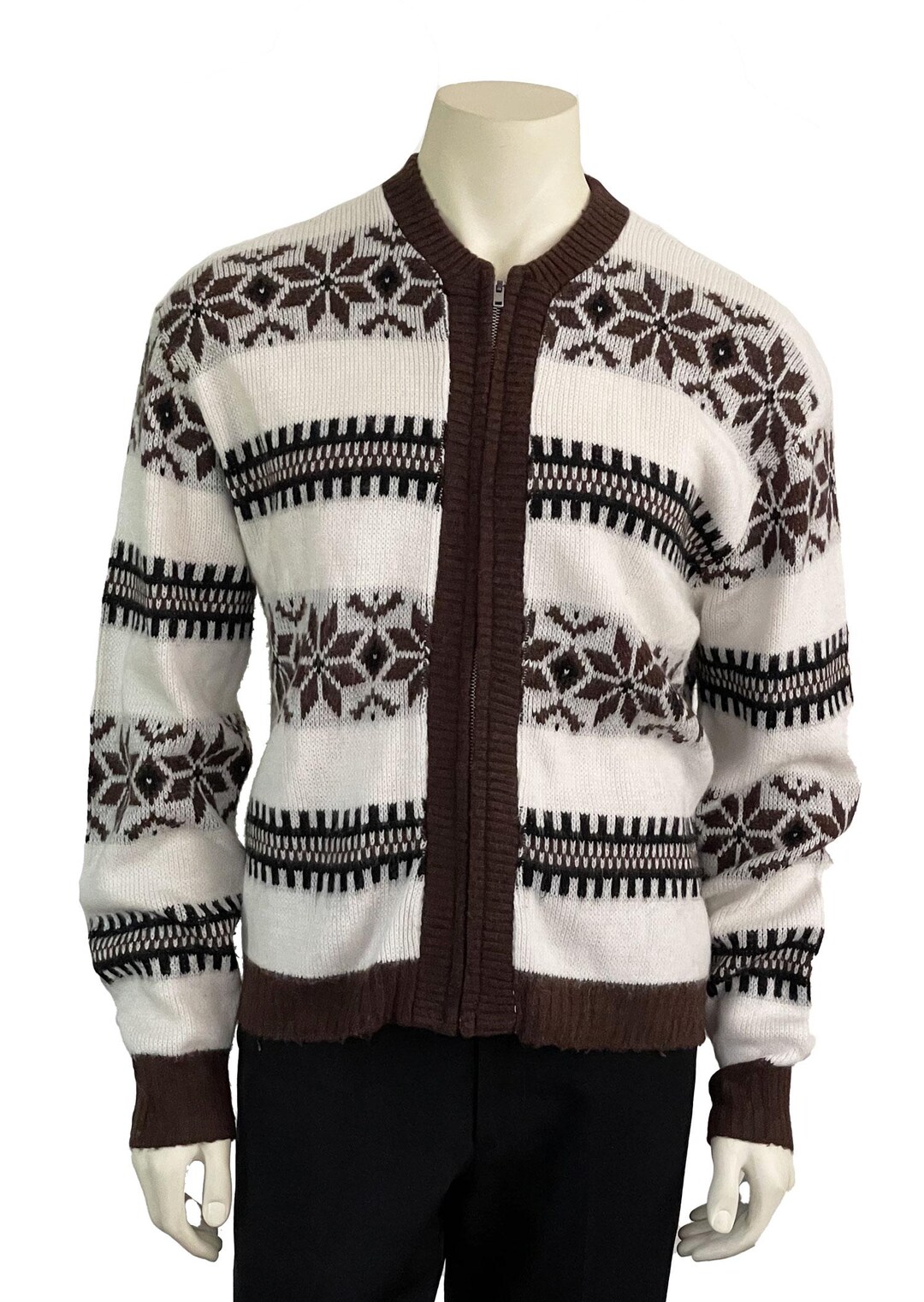 トップス 60s vintage cardigan Vintage 1960s Zipper Cardigan Sweater - Etsy