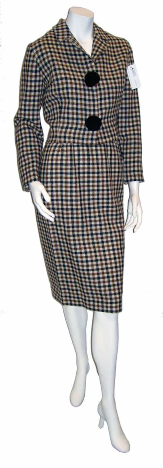 Vintage 1960s Jantzen Juniors Gingham Plaid Mod Su