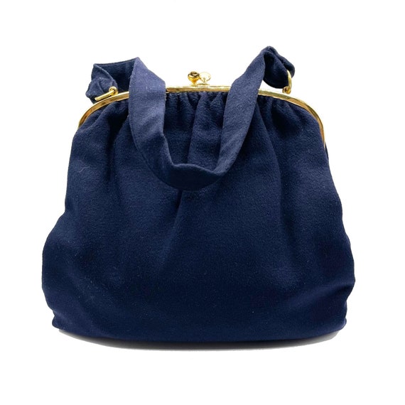 Vintage Clutch Bag Purse Made in Japan Wood Handle Soft Straw Handbag 1950's