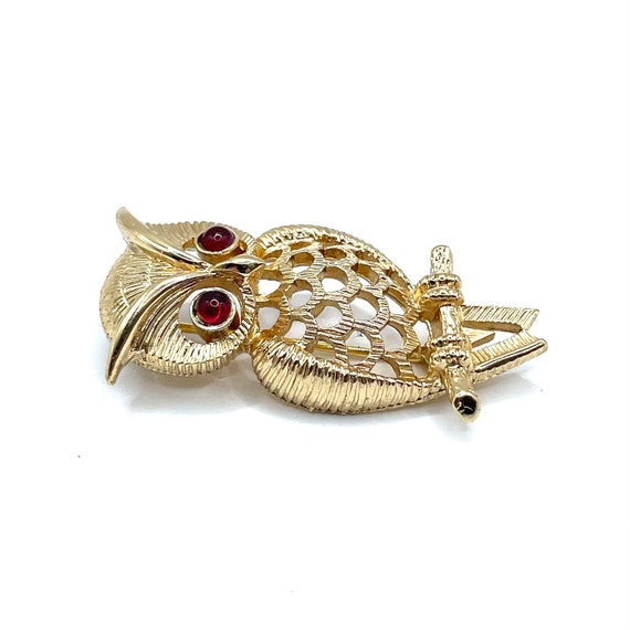 Vintage Owl Brooch - image 6