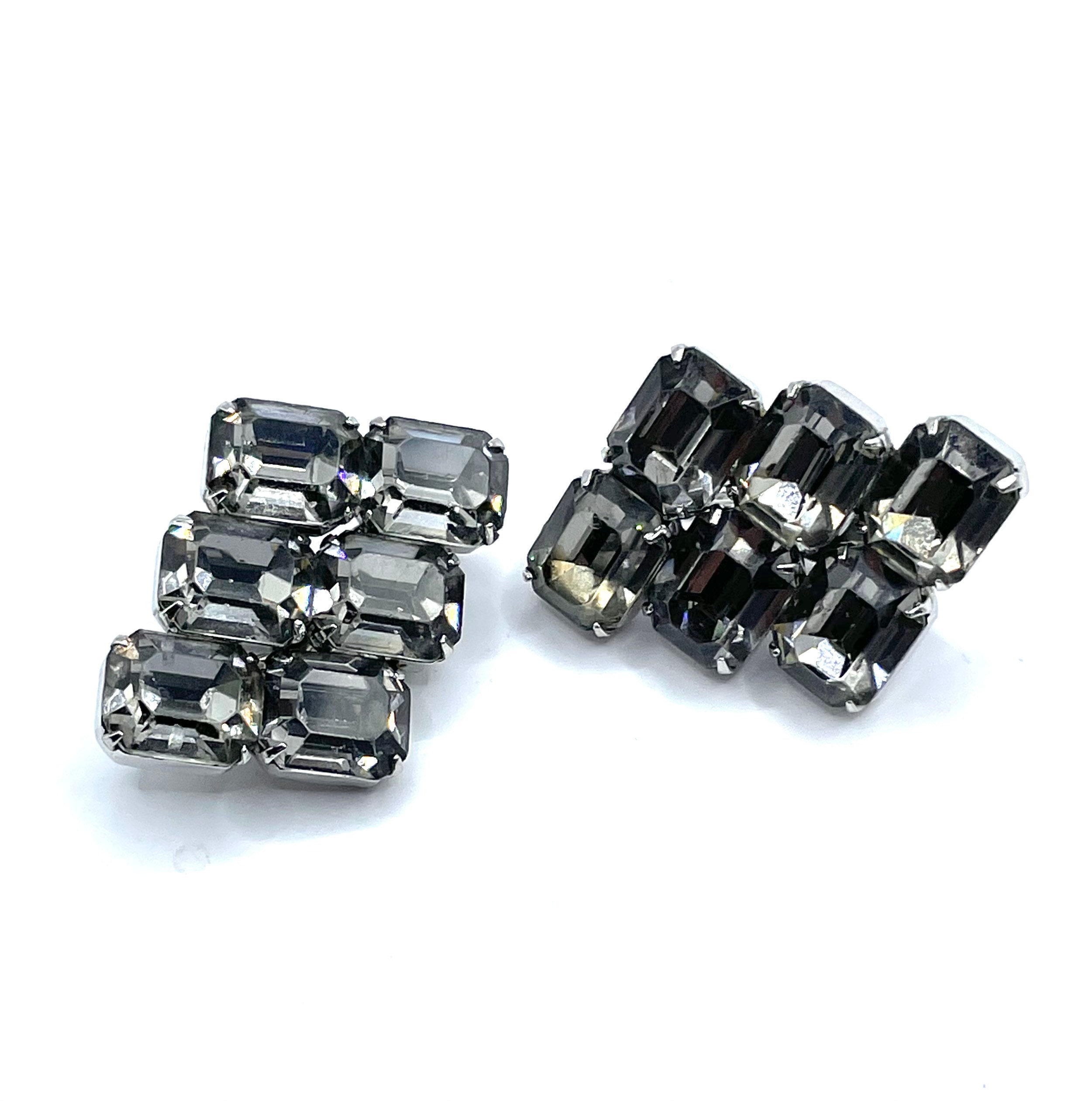 1950年代のヴィンテージクレイマーラインストーンイヤリング - Etsy 日本