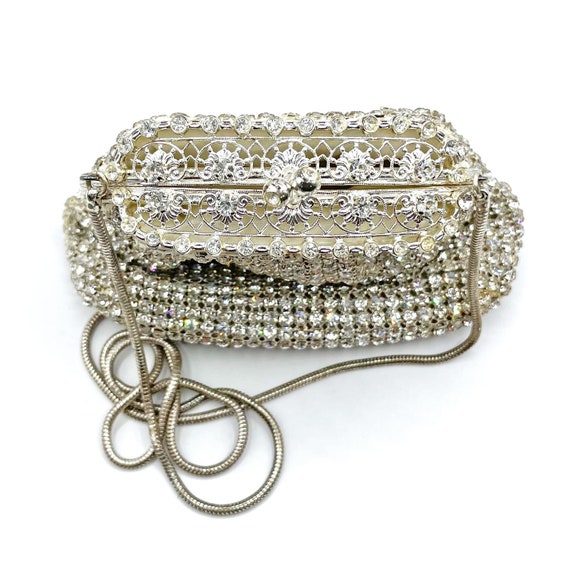 Vintage 1950s Rhinestone Handbag - image 7