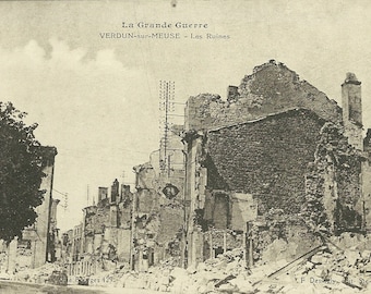 Antique World War 1 Verdun Meuse French Postcard