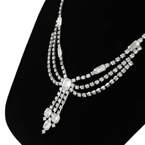 Vintage 1950s Kramer Rhinestone Necklace - image 2