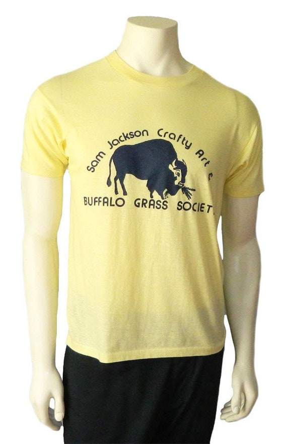 Vintage 1970s Buffalo Grass Society Graphic T Shir