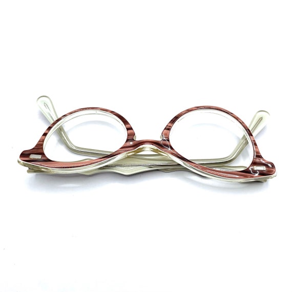 Vintage 1950 eyeglass frames Metallic Pink Aluminum Vintage 1950s Universal Glasses  main image 3