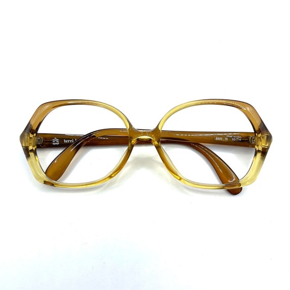 Vintage 1980s Amber Eyeglass Frames - image 10