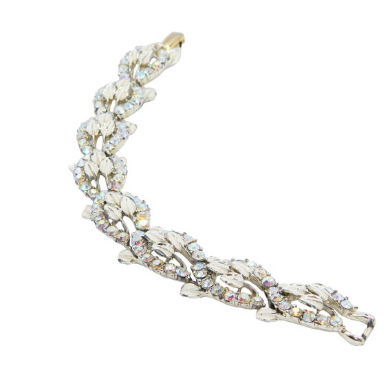 Vintage 1950s Coro Rhinestone Vine Bracelet - image 7