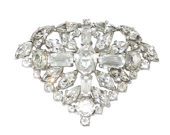 Vintage 1930s Art Deco Rhinestone Brooch