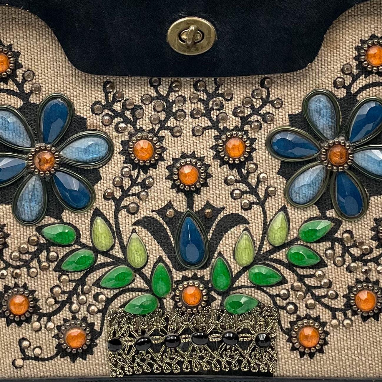 エニッドコリンズ◆MeadowSong✴︎1960‘s◆Enid Collins◆ Vintage 1960s Enid Collins Box Purse Flower Power Collins of