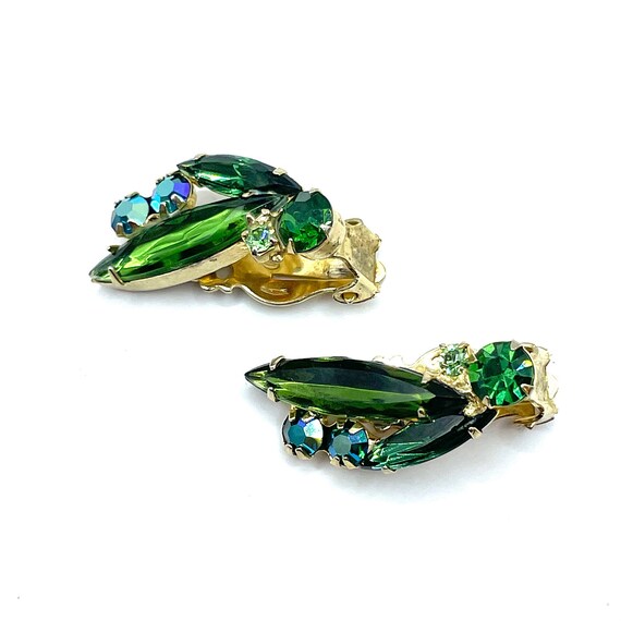 Vintage 1960s Juliana Rhinestone Clip On Earrings - image 7