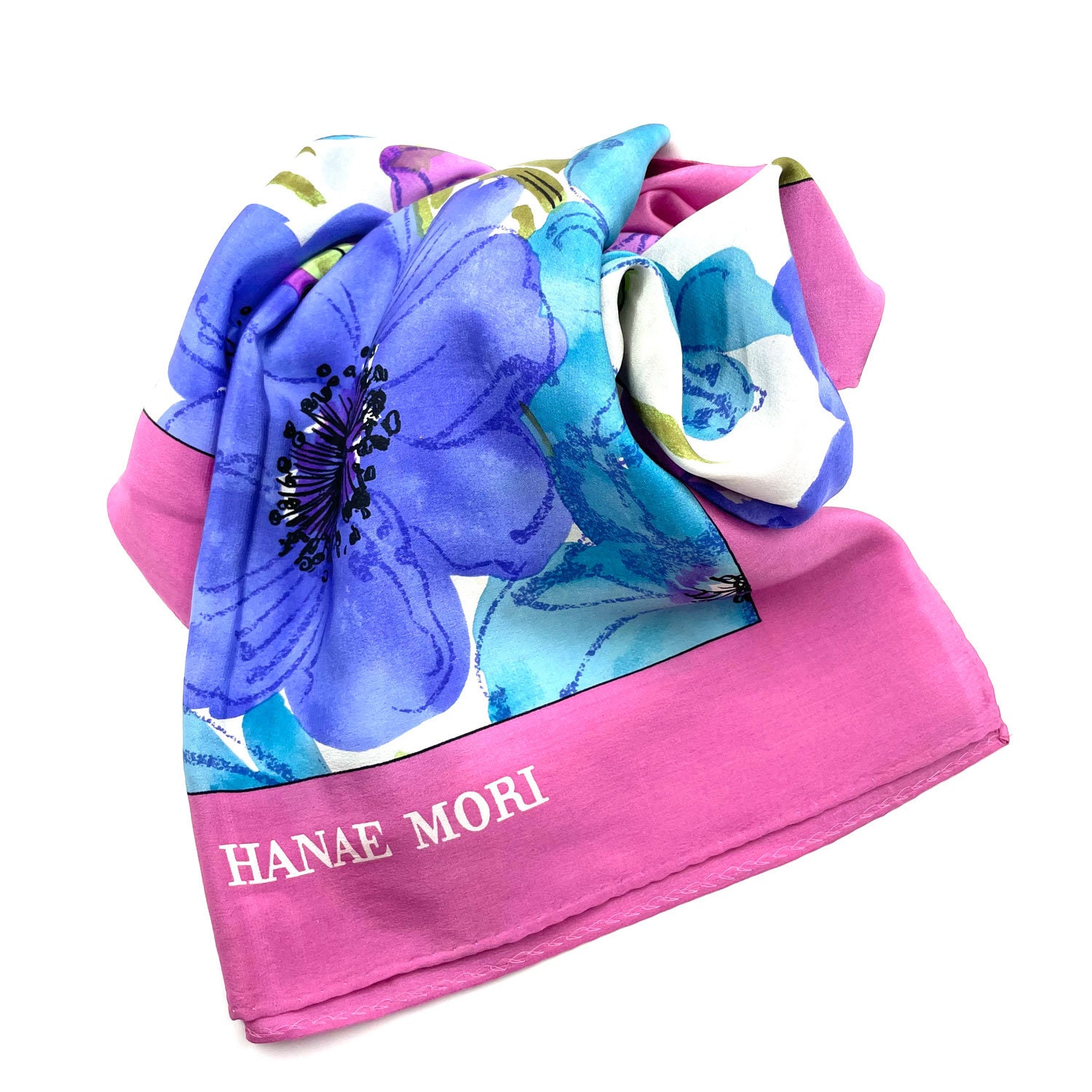 Vintage Silk Designer Scarf by Hanae Mori - Etsy
