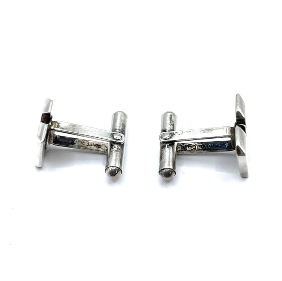 Vintage 1950s Sterling Silver Cufflinks W M Initi… - image 8