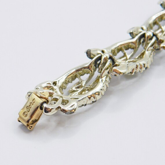 Vintage 1950s Coro Rhinestone Vine Bracelet - image 5