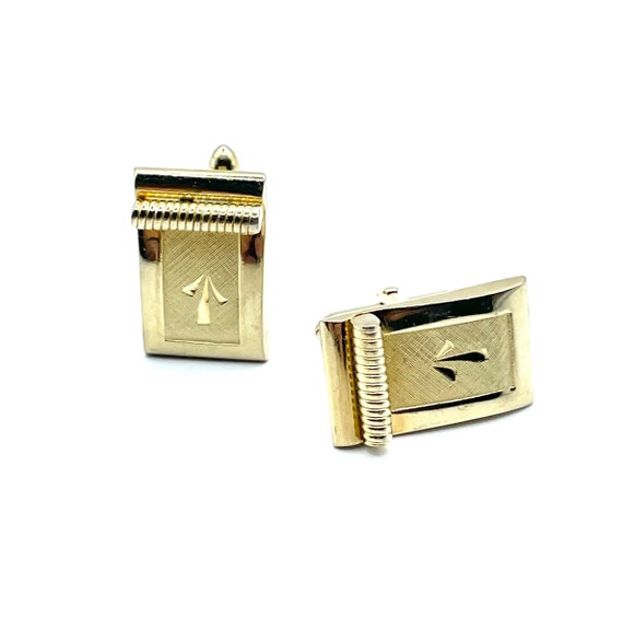Vintage 1950s Art Deco Cuff Links by Swank - image 9