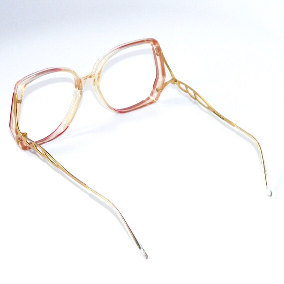 Vintage 1980s Raspberry Red Designer Eyeglass Fra… - image 4