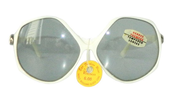 Vintage 1970s White Sunglasses Never Worn