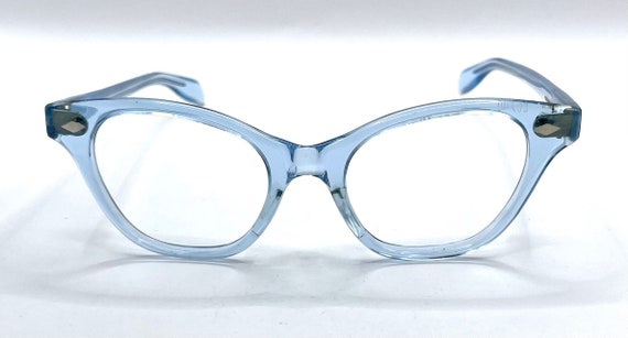 Vintage 1950s Blue Cat Eye Eyeglass Frames Unworn - image 6