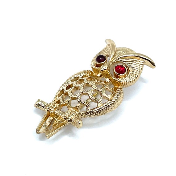 Vintage Owl Brooch - image 2