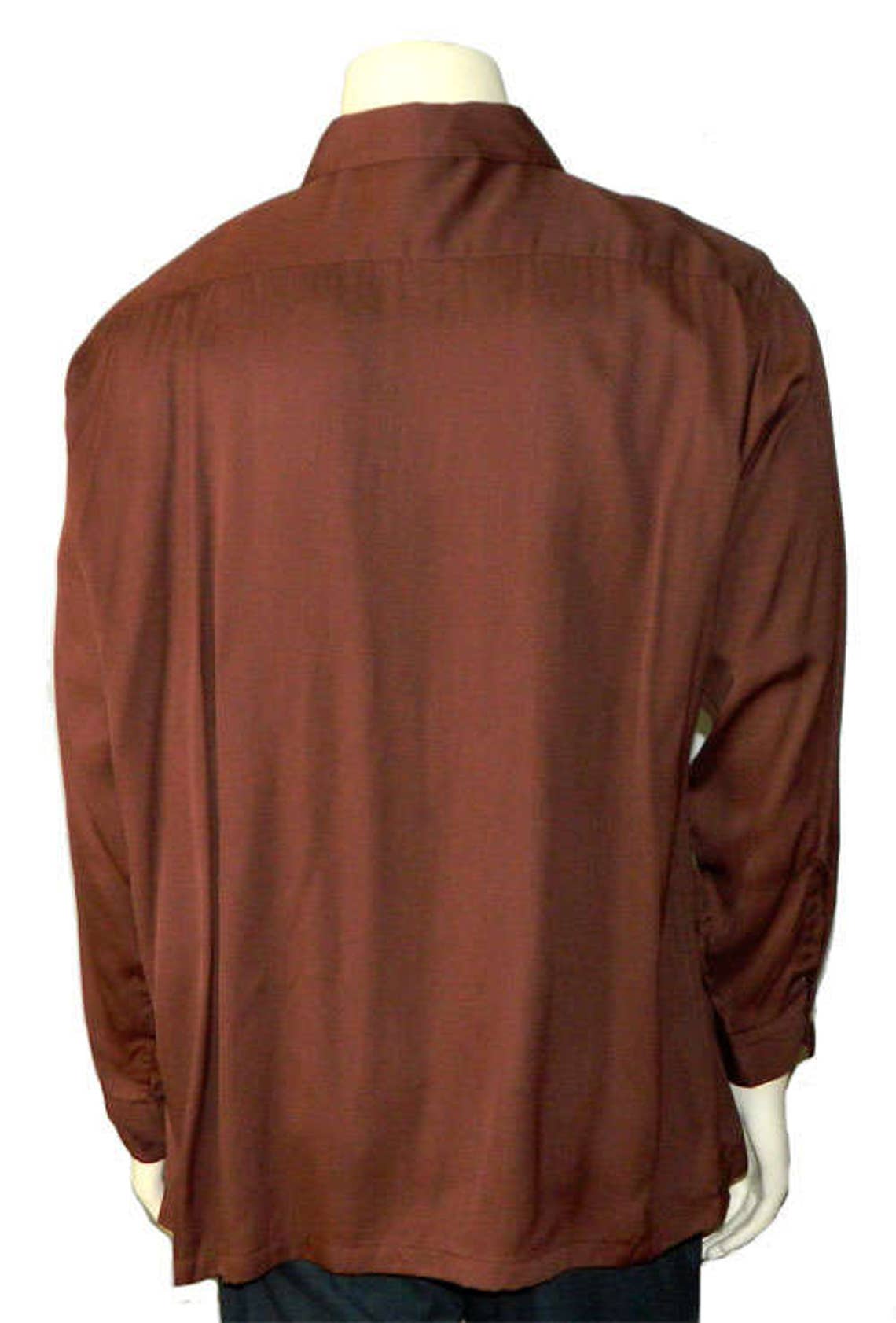 Vintage 1950's Rayon Gabardine Mens Shirt by Arrow Never Etsy