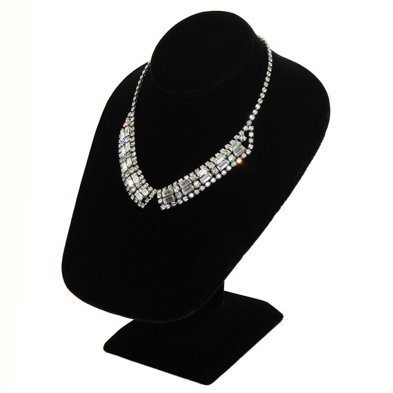 Vintage 1950s Rhinestone Necklace - image 7