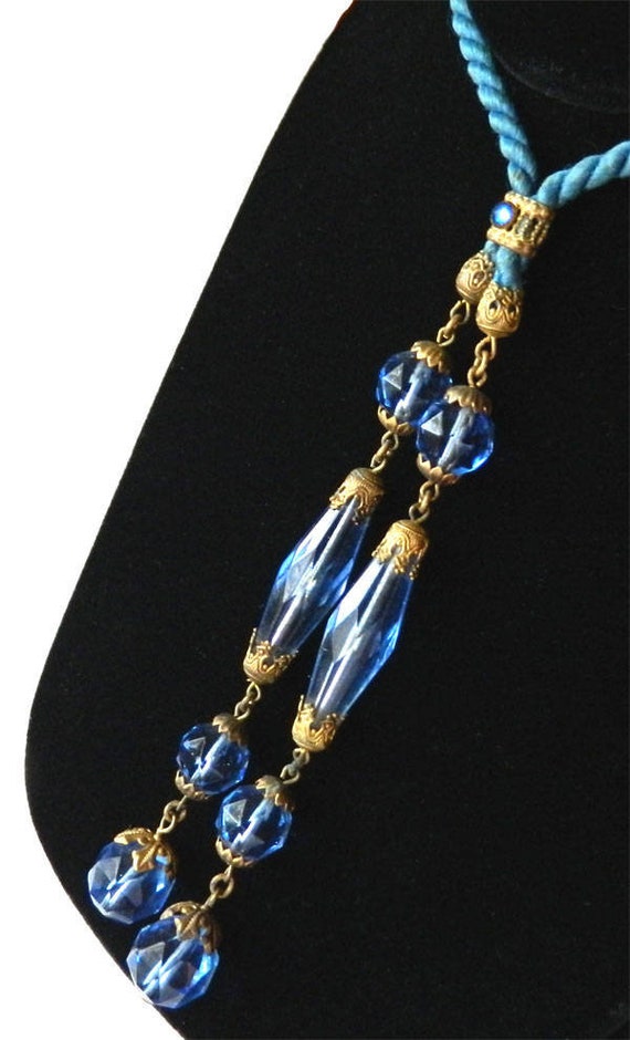 Vintage 1930s Beaded Pendant Necklace