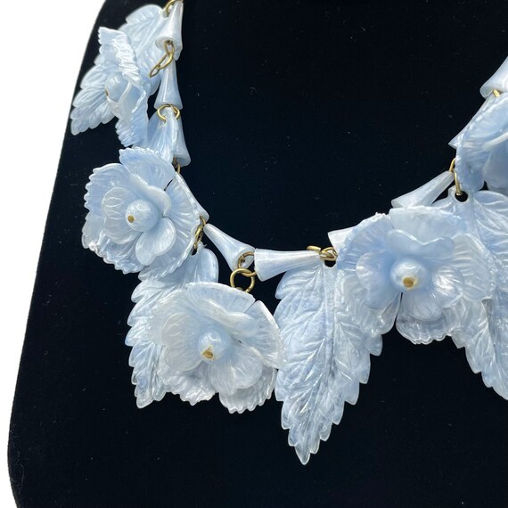 Vintage 1930s Floral Celluloid Necklace - image 6
