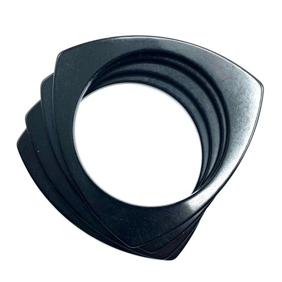 Triangular Bakelite Bangle Bracelets Lot of 4 - image 4