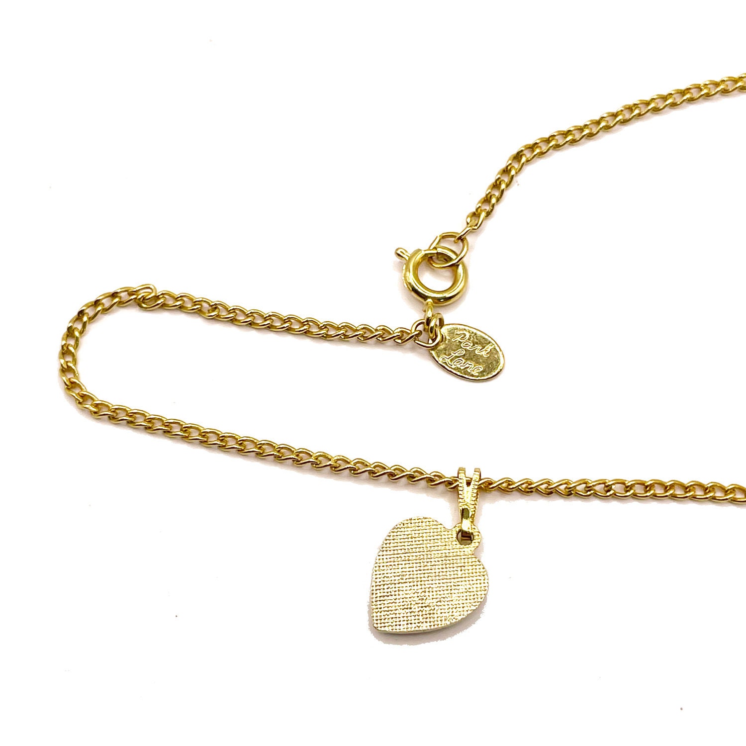 Tiny Enameled Heart Pendant Necklace Never Worn - Etsy
