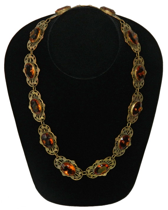 Antique 1920s Czech Glass Necklace - image 2