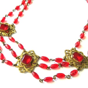 Antique Art Nouveau Beaded Necklace image 3