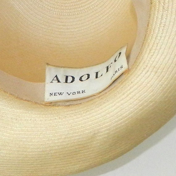 Vintage 1960s Adolfo Designer Daisy Floral Sun Hat - image 5
