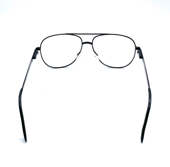 Vintage 1980s Black Aviator Style Eyeglasses Neve… - image 10