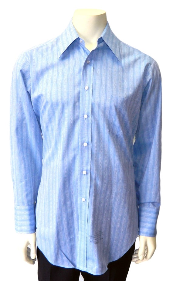 Vintage 1970s Striped Shirt Size Large - image 1