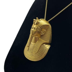 Vintage King Tut Pendant Necklace