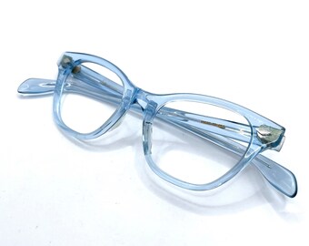 Vintage 1950s Blue Cat Eye Eyeglass Frames Unworn