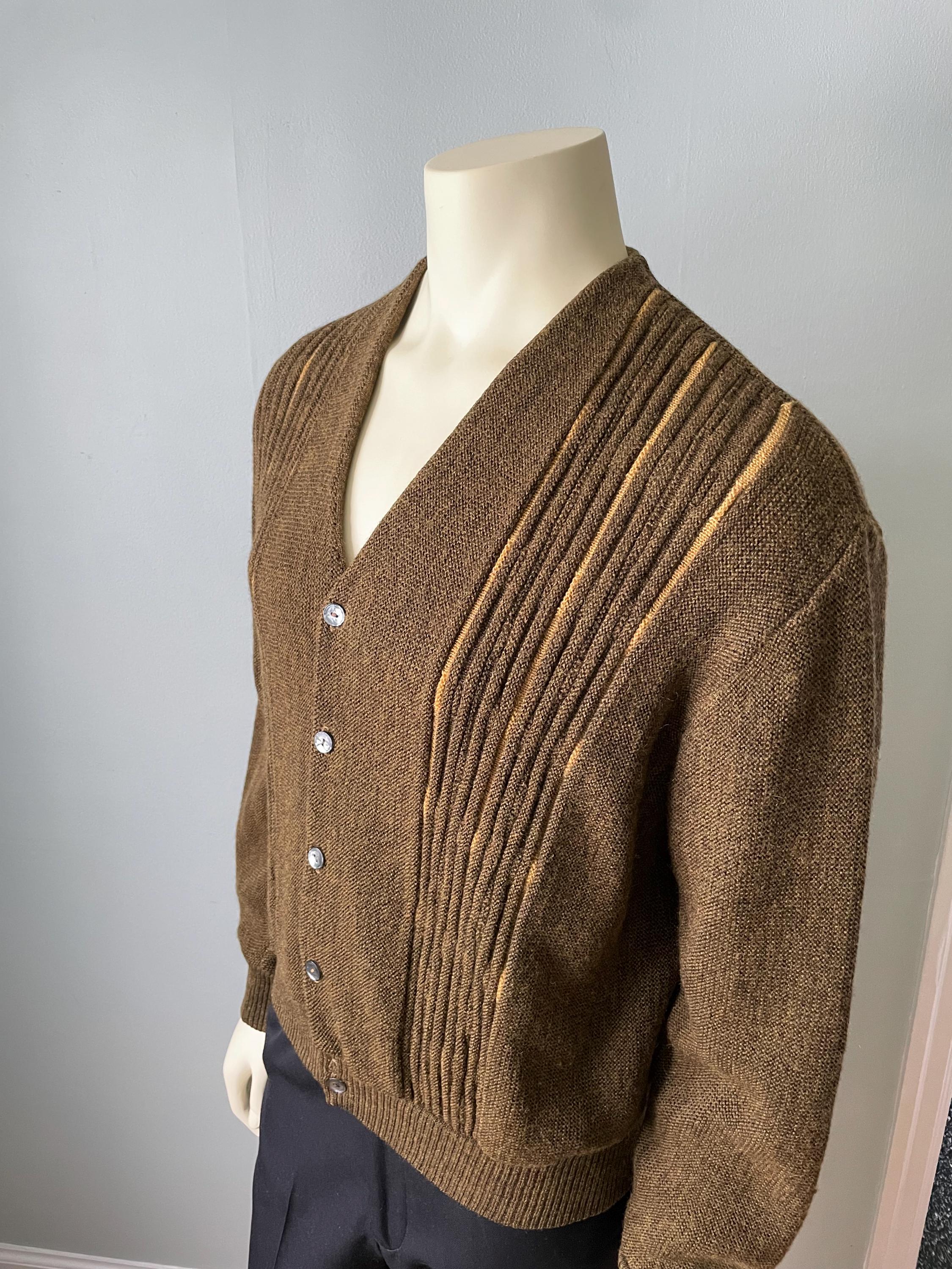 Vintage 1960s Columbia Knit Cardigan Sweater - Etsy