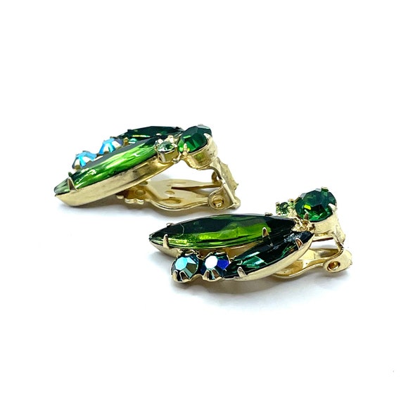 Vintage 1960s Juliana Rhinestone Clip On Earrings - image 2