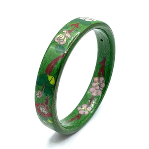 Vintage Enameled Cloisonné Bangle Bracelet