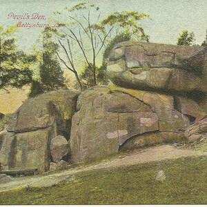 Antyczna pocztówka z Gettysburga w Pensylwanii, Devil's Den