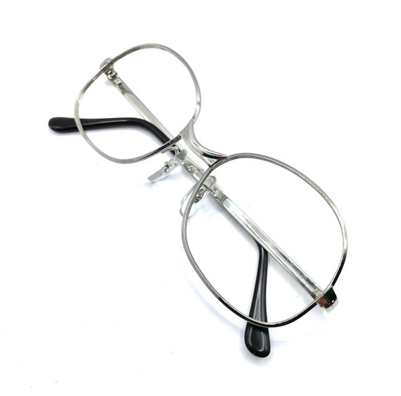 Vintage 1980s Silver Metal Eyeglass Frames Never … - image 4