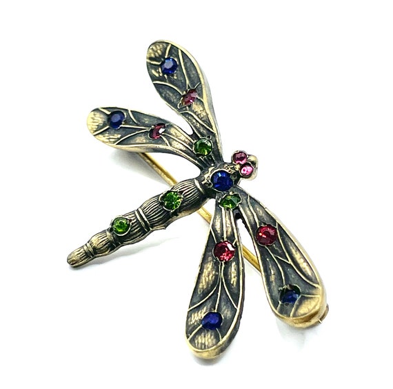 Antique dragonfly sale brooch