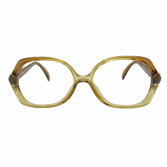 Vintage 1980s Amber Eyeglass Frames - image 2