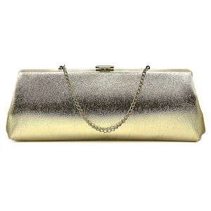 Vintage Gold Metallic Wandelbare Clutch Geldbörse 1960er