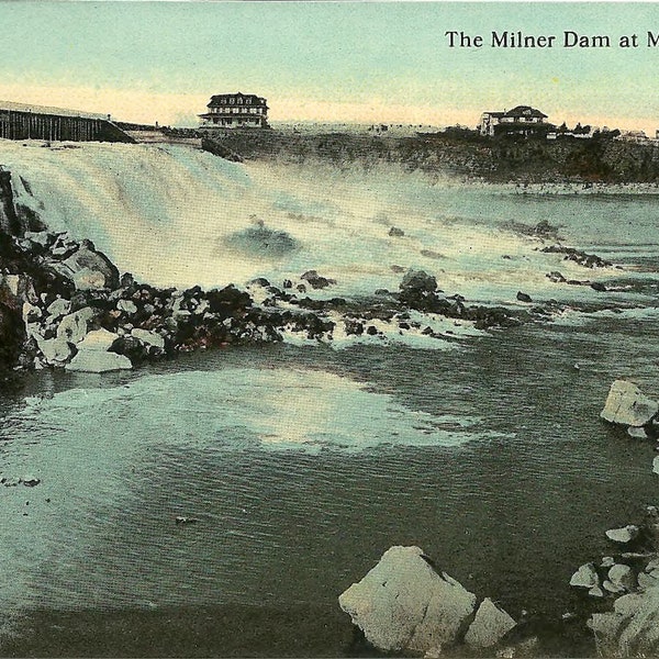 Antique Idaho Postcard Milner Dam