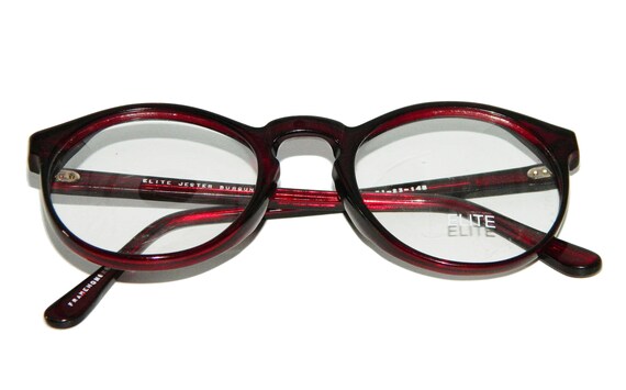 Vintage Burgundy Red Eyeglass Frames Never Used - image 7