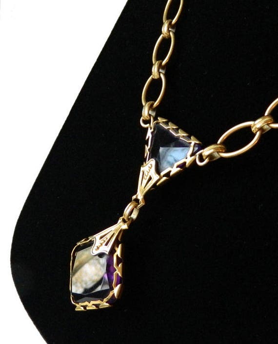 Vintage 1930s Art Deco Pendant Necklace
