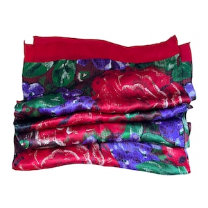 Vintage Silk Echo Floral Scarf