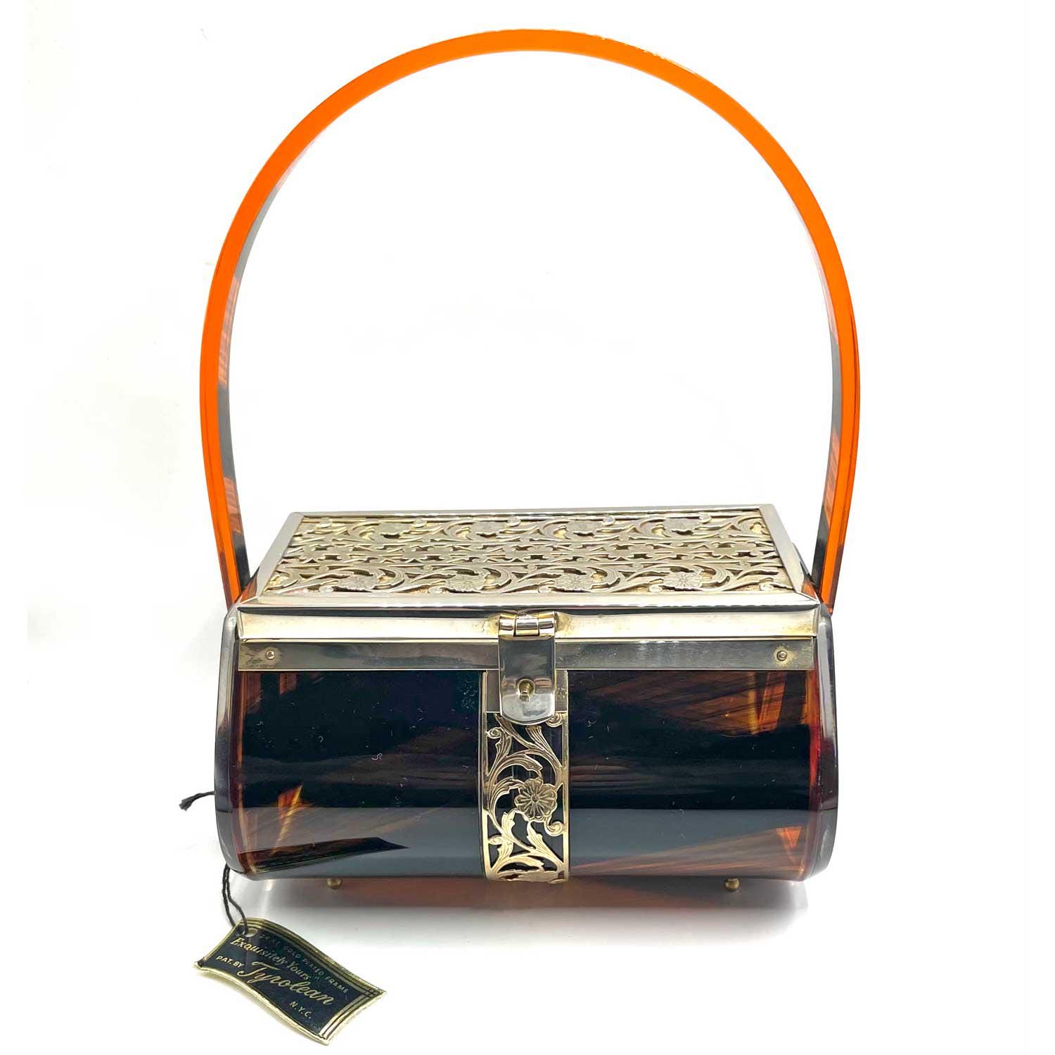 Unused With Tag 1950s Tortoiseshell Lucite Box Purse - Etsy